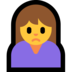 Windows系统里的女人皱眉emoji表情