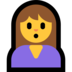 Windows系统里的女人撅嘴emoji表情