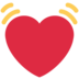 Twitter里的跳动的心脏emoji表情