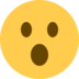 Twitter里的张开嘴(惊讶)的脸emoji表情