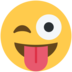 Twitter里的伸舌头眨眼的脸emoji表情