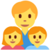 Twitter里的家庭：男人，女孩，男孩emoji表情
