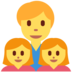 Twitter里的家庭：男人，女孩，女孩emoji表情