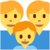 Twitter里的家庭：男人，男人，男孩emoji表情