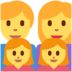 Twitter里的家庭：男人，女人，女孩，女孩emoji表情