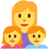 Twitter里的家庭：女人，女孩，男孩emoji表情