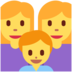Twitter里的家庭：女人，女人，男孩emoji表情