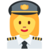 Twitter里的女飞行员emoji表情