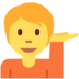 Twitter里的单手举起的人emoji表情