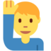 Twitter里的举手的男人emoji表情