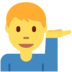 Twitter里的单手举起的男人emoji表情