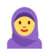 Twitter里的戴头巾的女人emoji表情