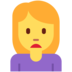 Twitter里的女人皱眉emoji表情
