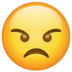 WhatsApp里的愤怒瞪眼的脸emoji表情