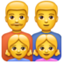 WhatsApp里的家庭：男人，男人，女孩，女孩emoji表情