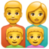 WhatsApp里的家庭：男人，女人，男孩，男孩emoji表情