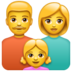 WhatsApp里的家庭：男人，女人，女孩emoji表情