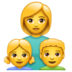 WhatsApp里的家庭：女人，女孩，男孩emoji表情