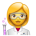 WhatsApp里的女科学家emoji表情