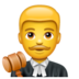 WhatsApp里的男法官emoji表情