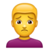 WhatsApp里的男人皱眉emoji表情