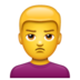 WhatsApp里的男人撅嘴emoji表情