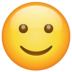 WhatsApp里的略带微笑的脸emoji表情