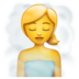 WhatsApp里的蒸汽房的女人emoji表情