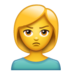 WhatsApp里的女人撅嘴emoji表情